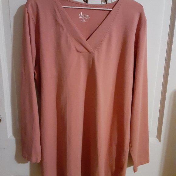 d & co. ESSENTIALS  t-shirt. XL. Rose - Picture 1 of 1